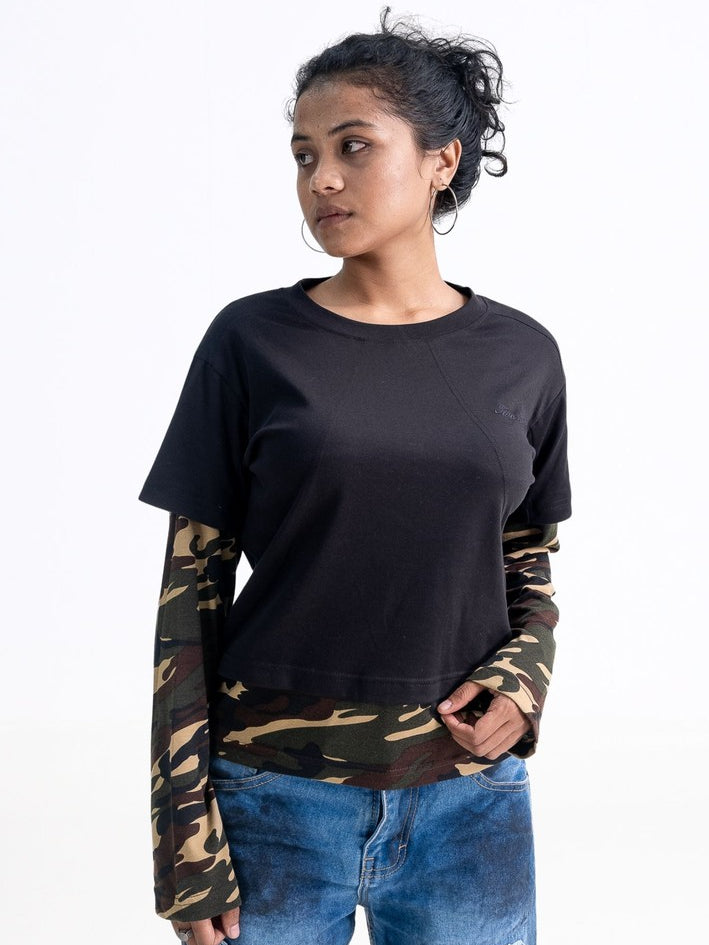 Double Layered Camo Tee