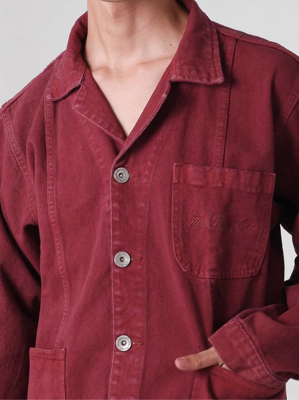 Panel Chore Jacket - Maroon