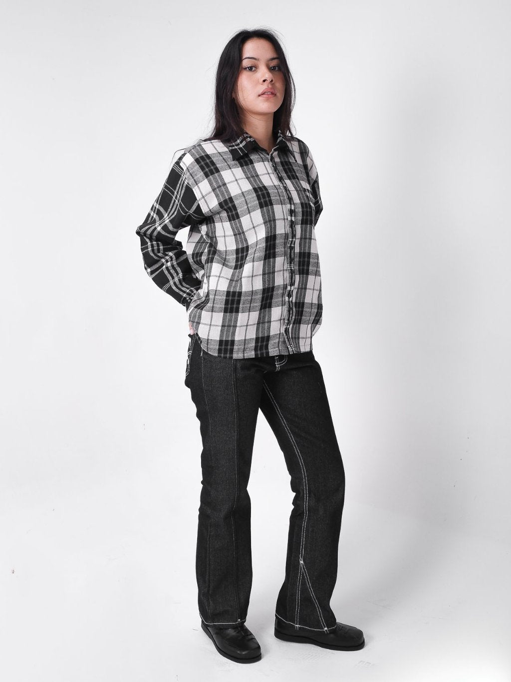 Overlay Plaid Shirt