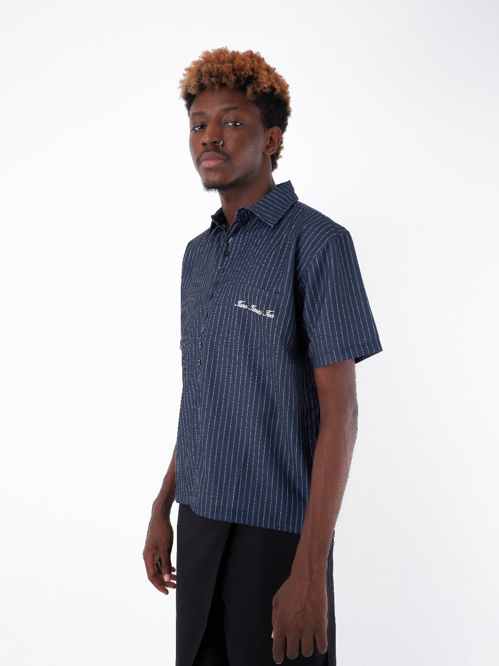 Logo Stripe Multi Button Workshirt