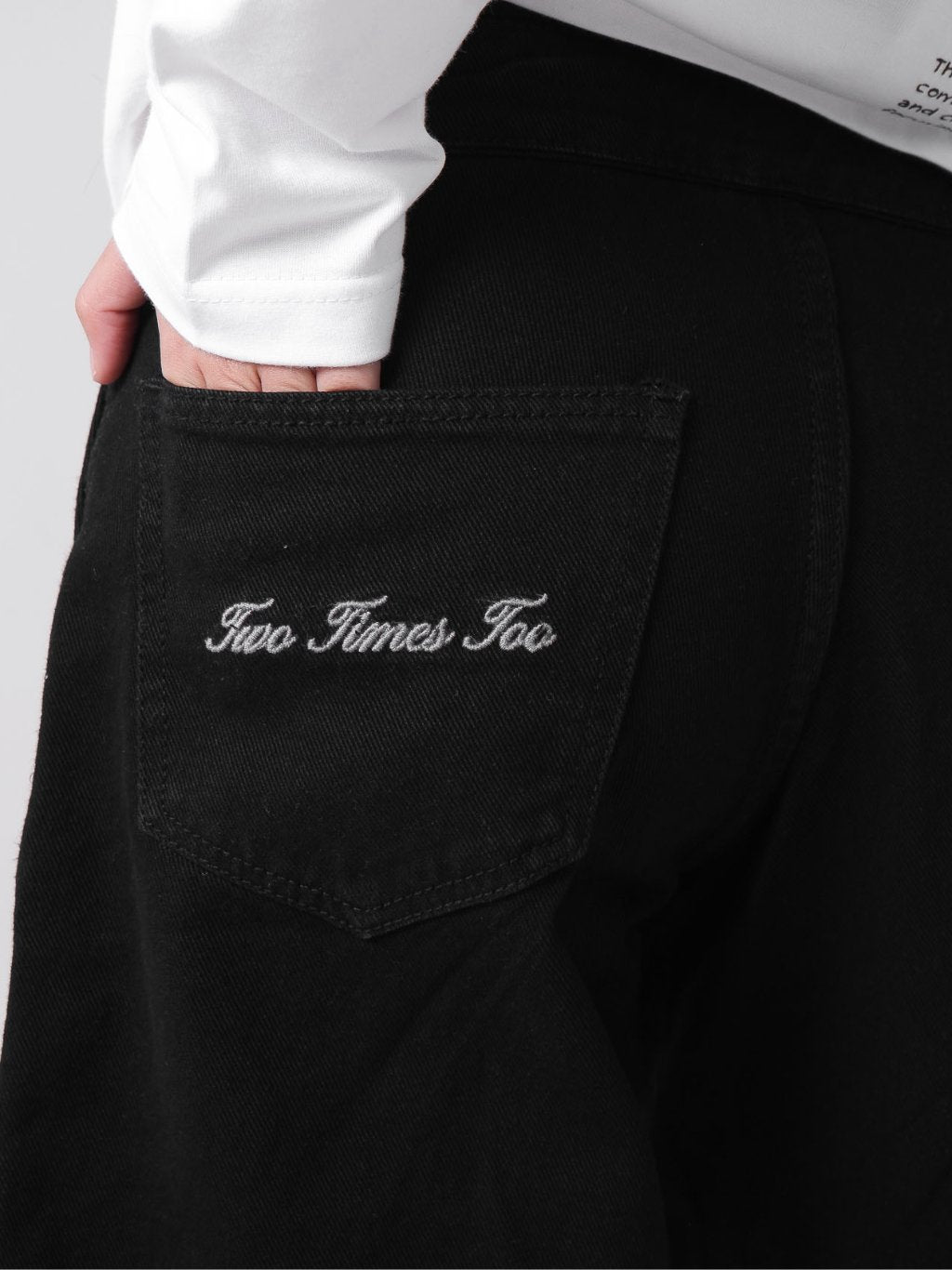 Double Knee Jorts - Jet Black