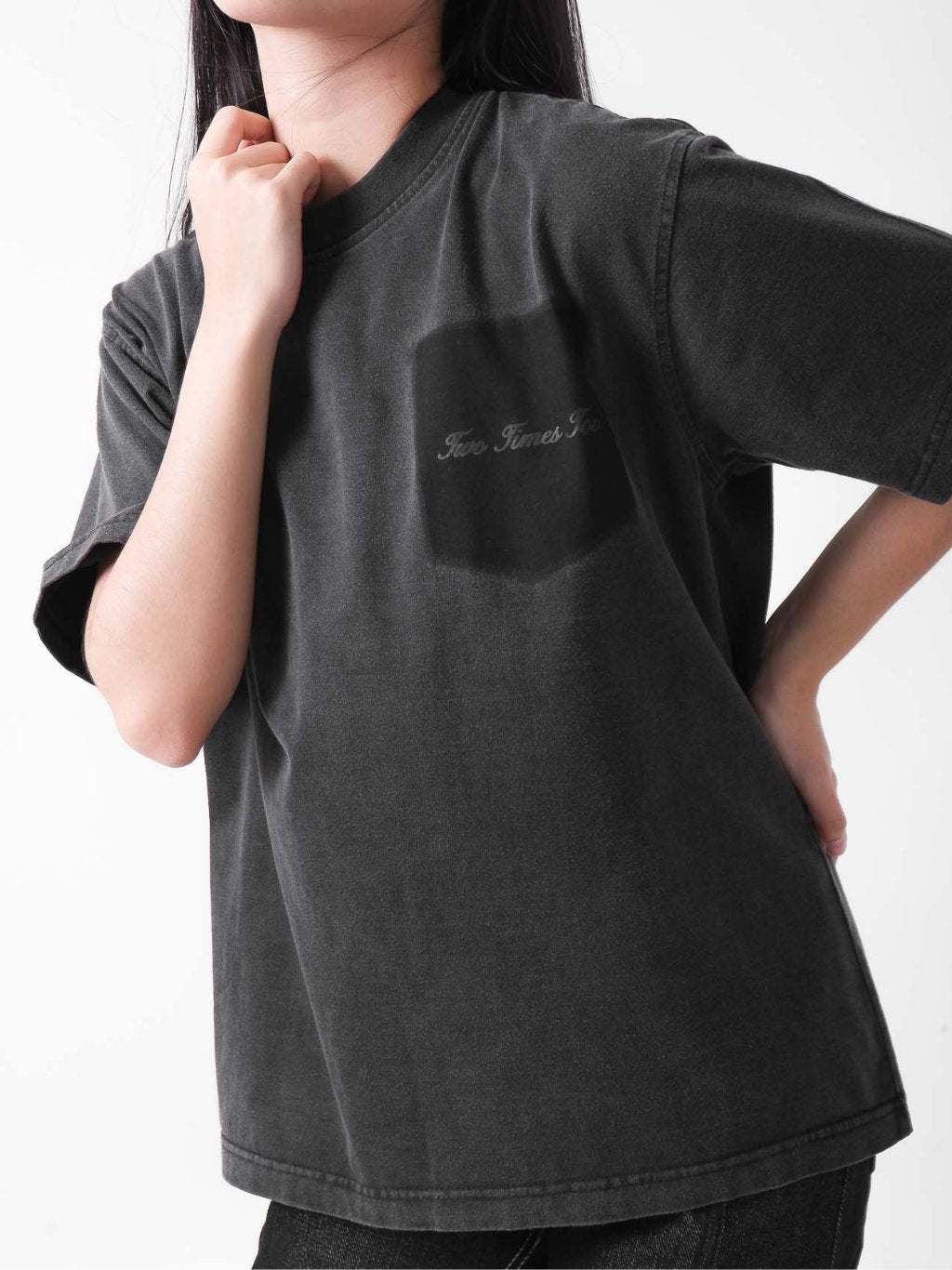Ghost Pocket Tee - Washed Black