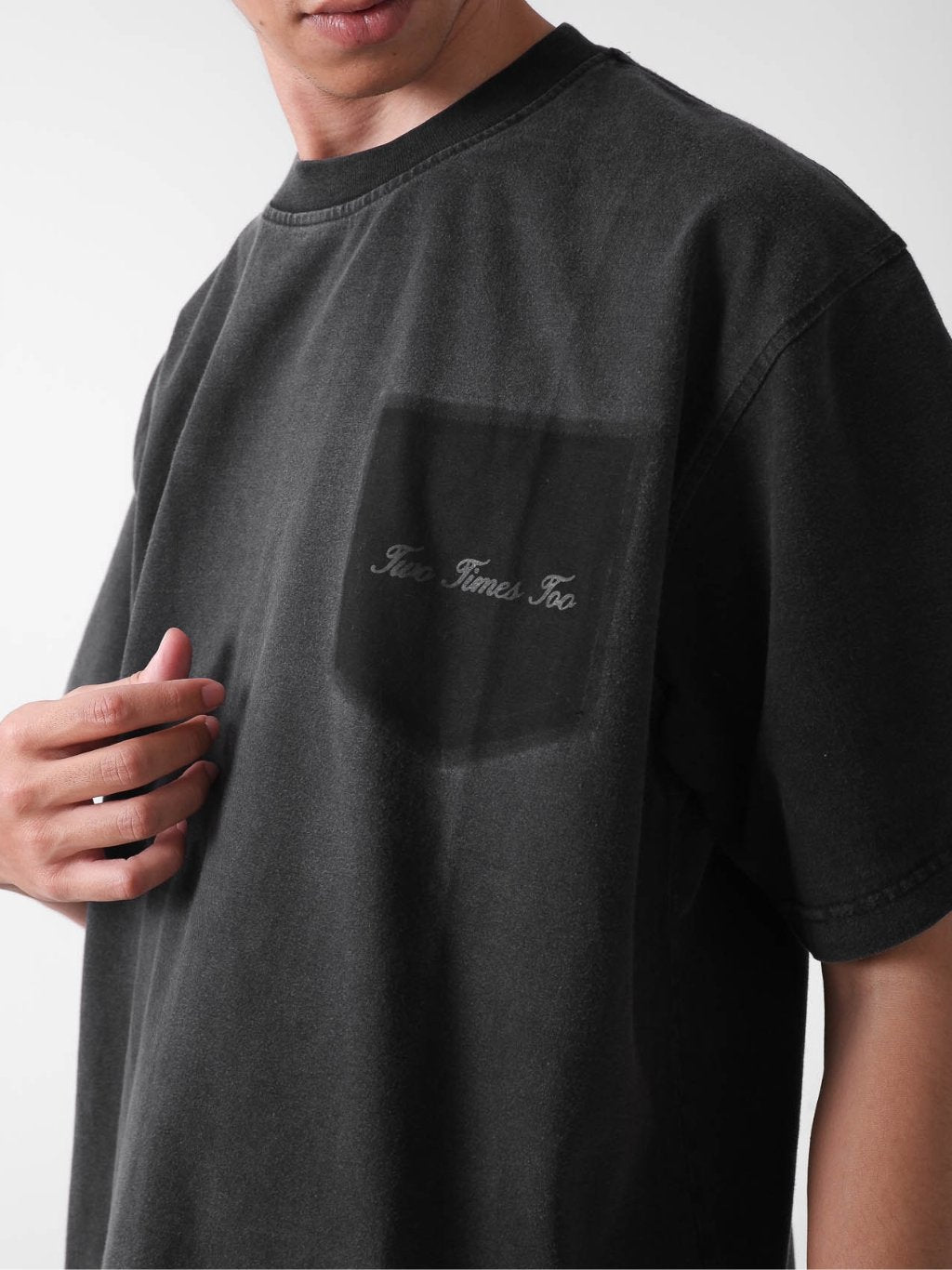 Ghost Pocket Tee - Washed Black