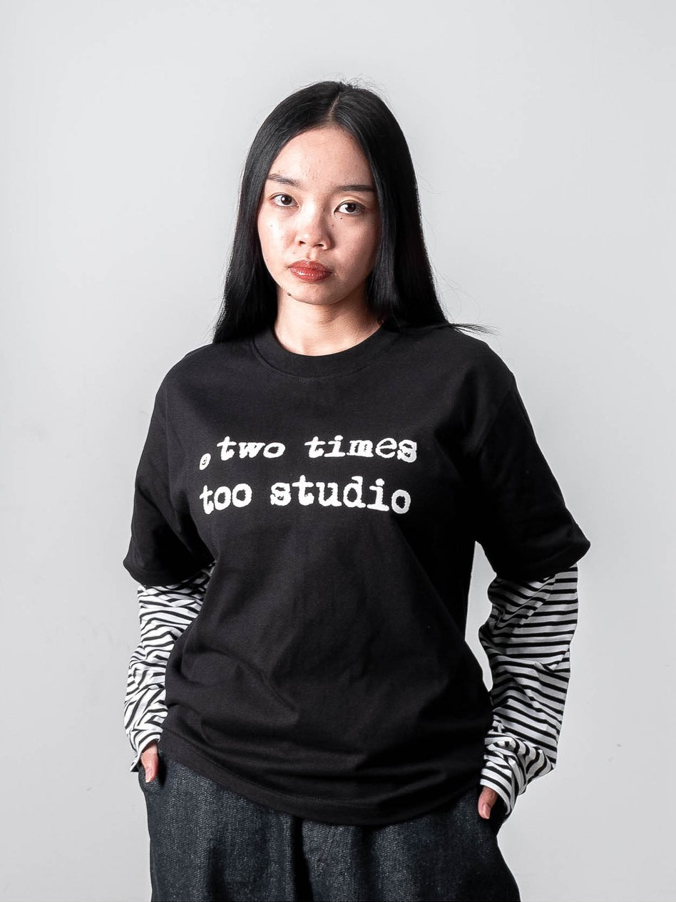 Double Layered Logo Tee - Stripes