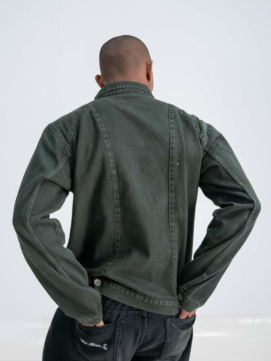 Arc Denim Jacket - Green Army