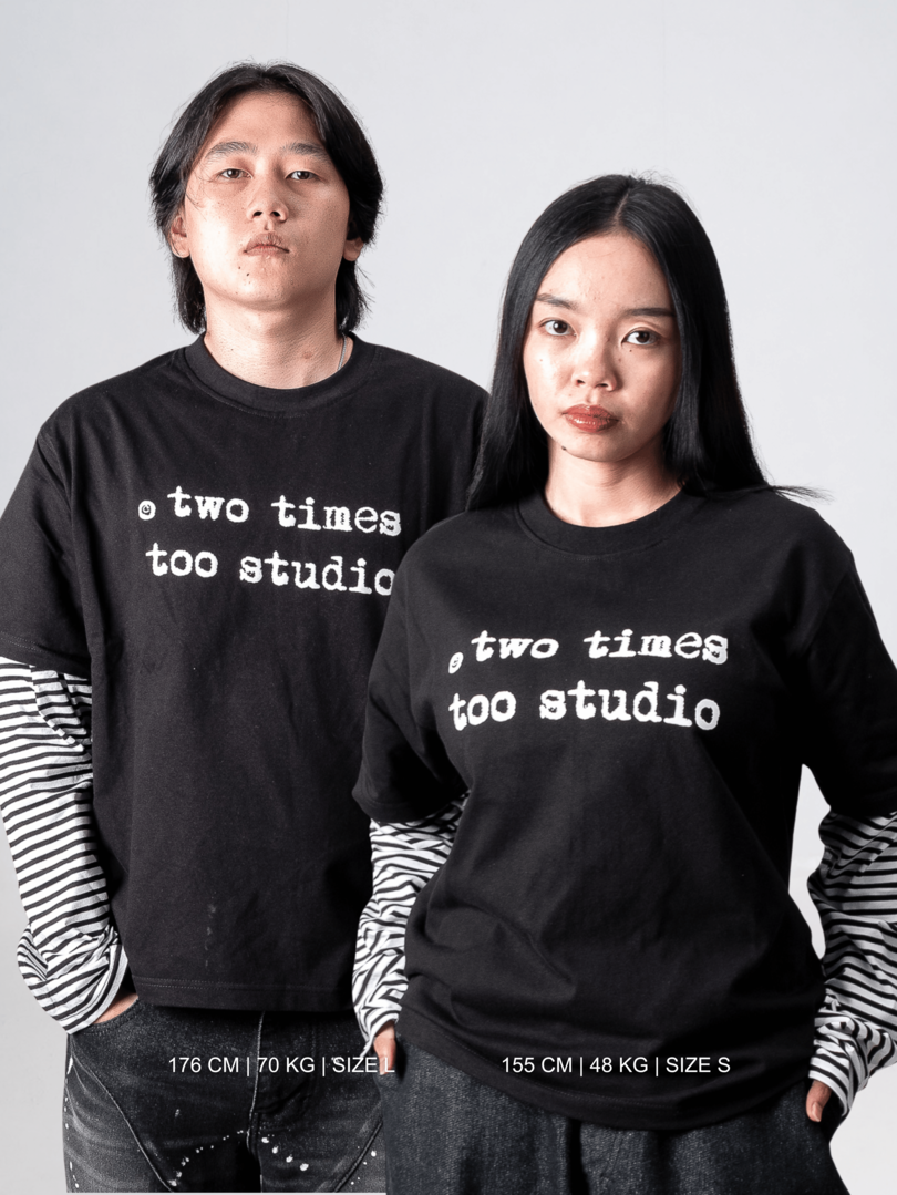 Double Layered Logo Tee - Stripes