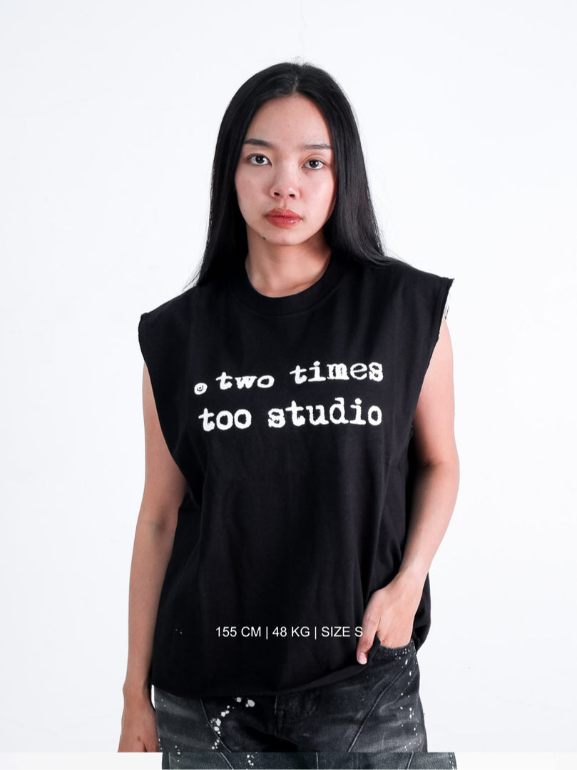 Tanktop Logo Tee - Jet Black / White
