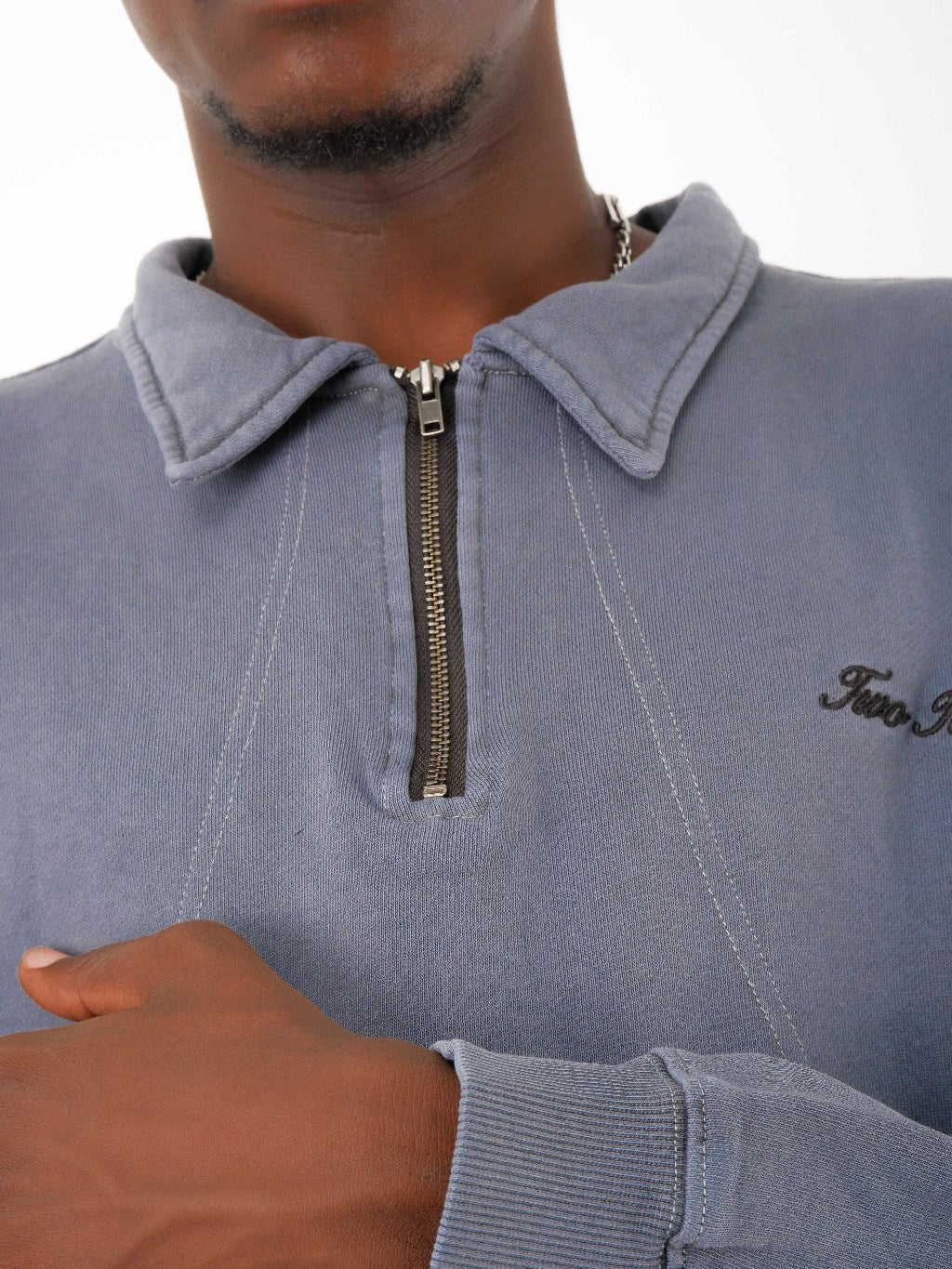 French Terry Rugby Shirt - Aged Black