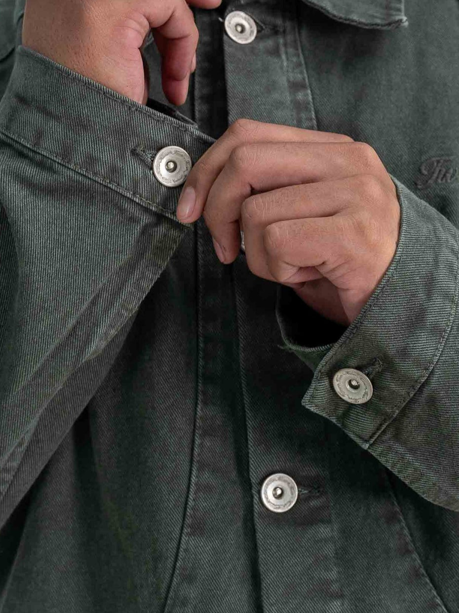 Arc Denim Jacket - Green Army