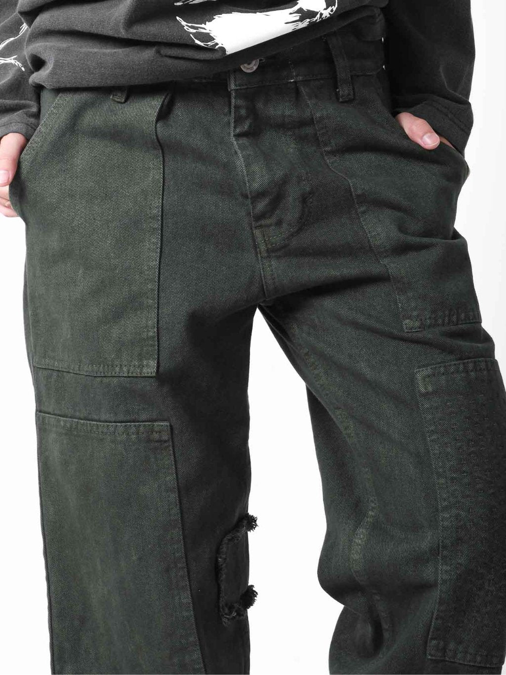 Fieldwork Fatigue Denim Pants - Dark Green