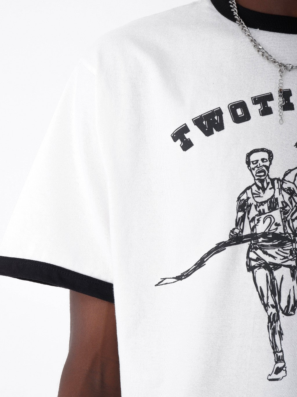 Marathon Ringer Tee - Broken White