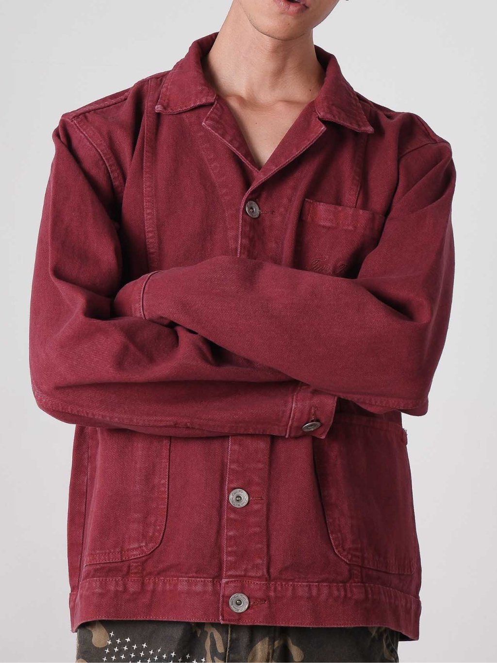 Panel Chore Jacket - Maroon