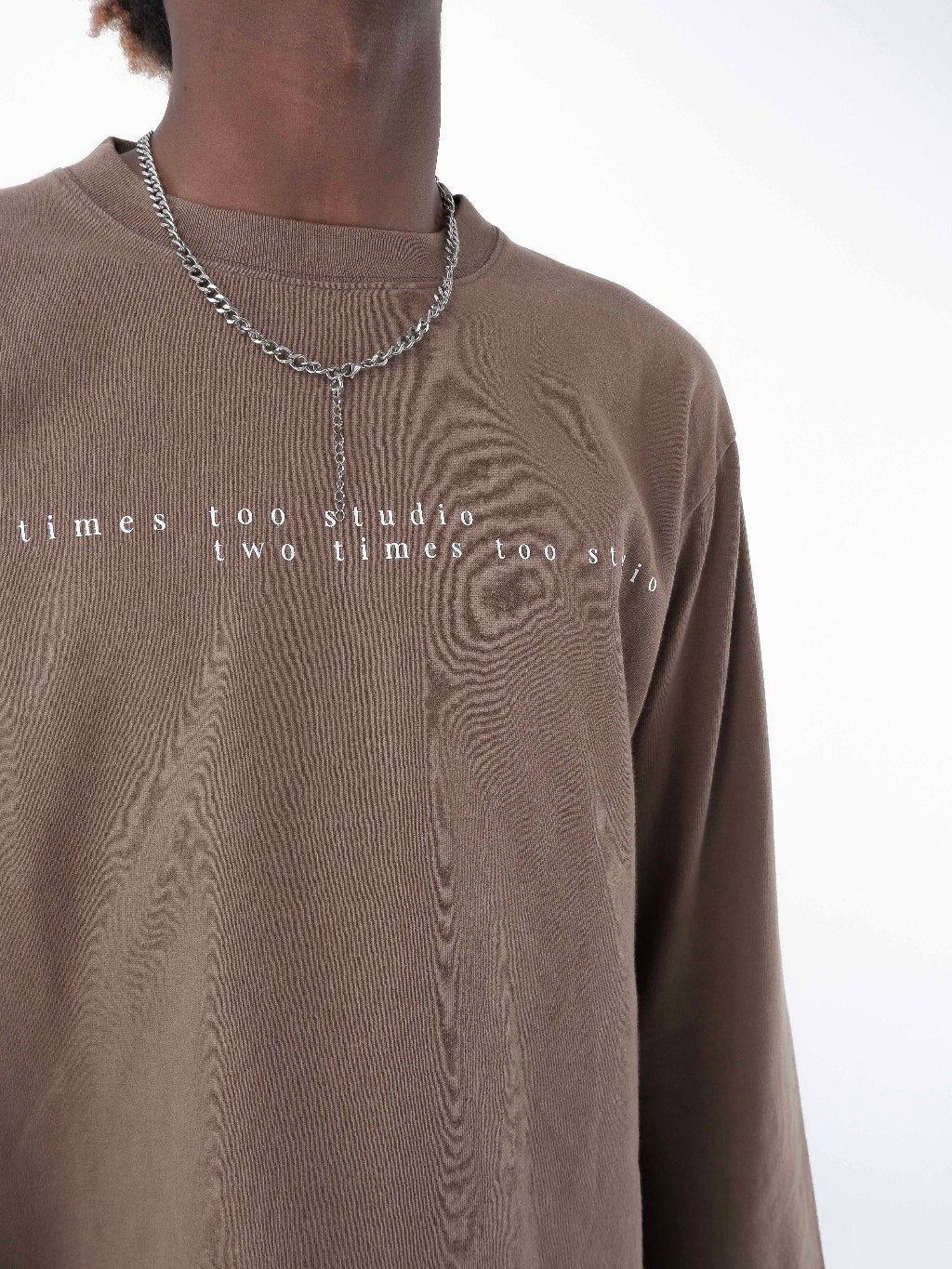 Double Logo Tee - Coffee