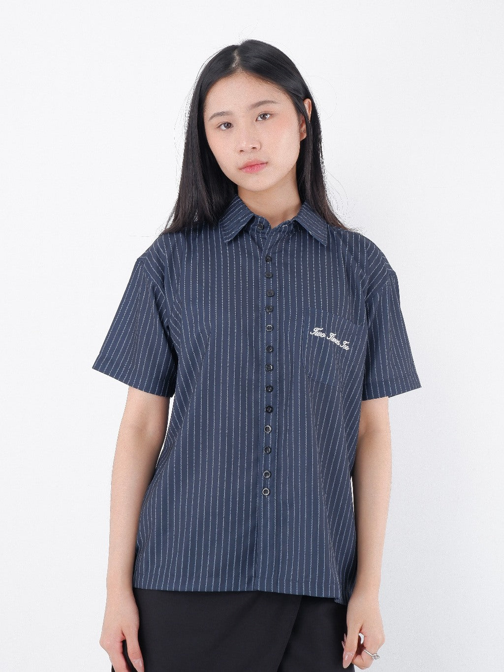 Logo Stripe Multi Button Workshirt