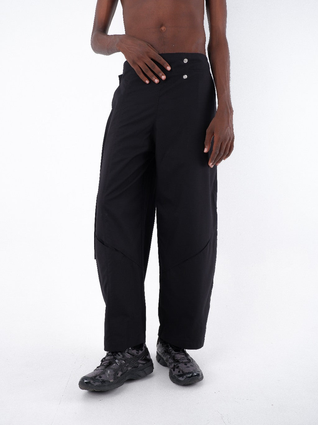 Detachable Layered Trousers - Jet Black