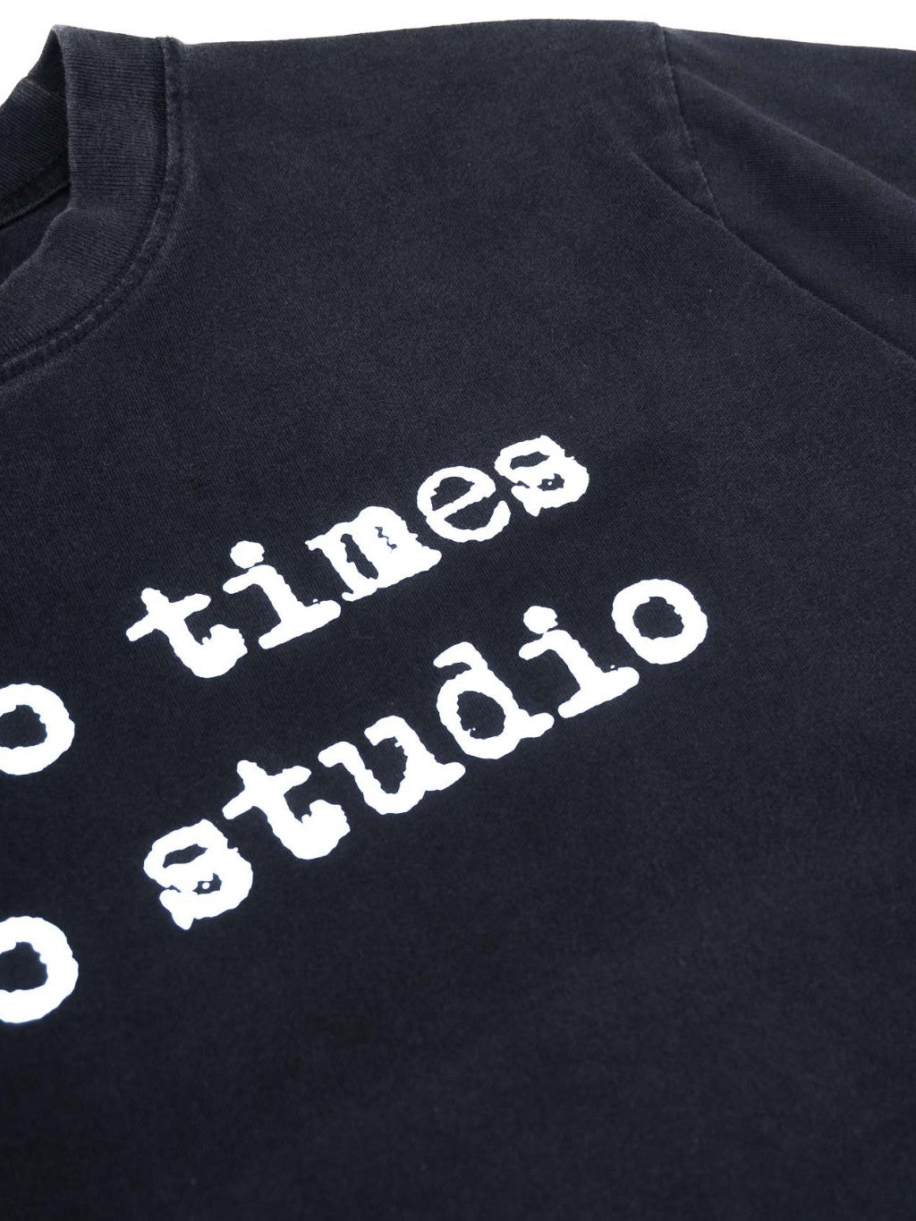 Logo Tee - Washed Black/White