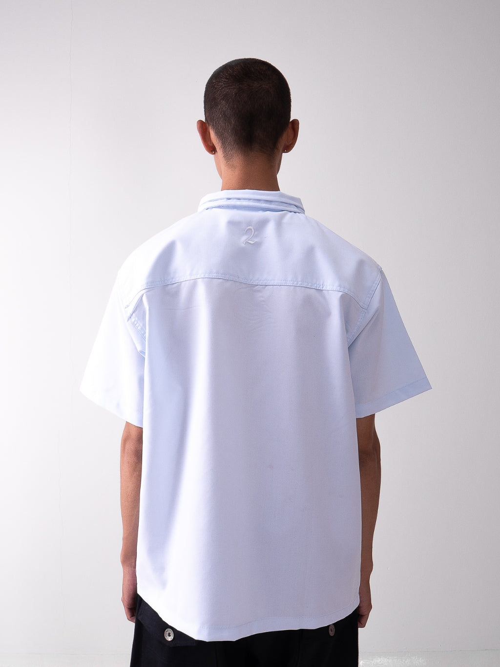 Asymmetrical Workshirt - Sky Blue