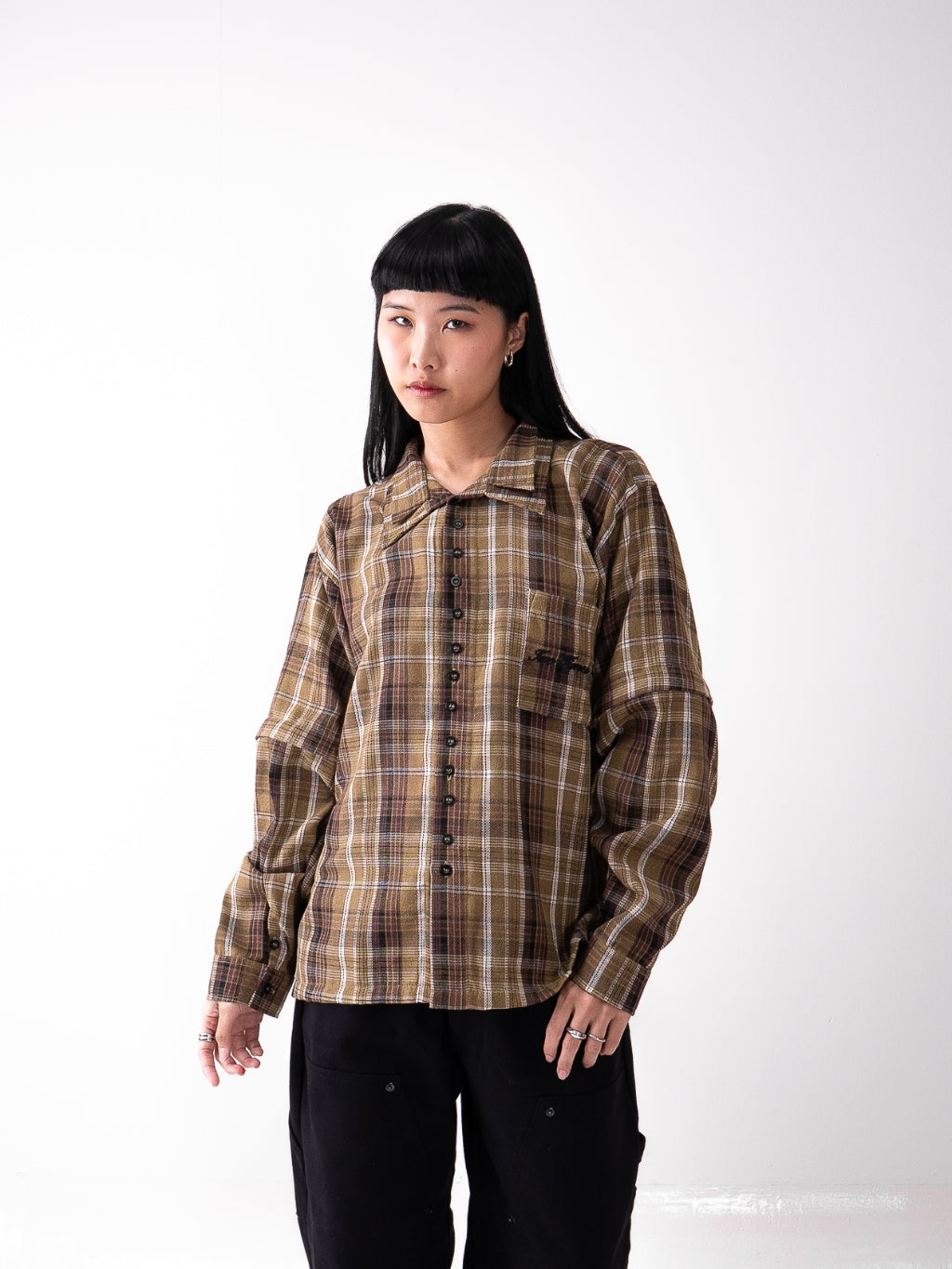 Detachable Multi Button Flannel - Moss
