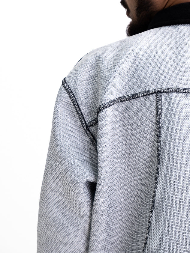 Contrast Stitched Knit Workjacket
