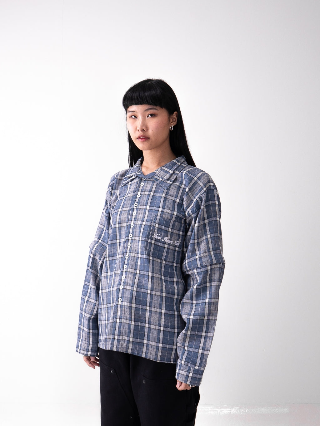 Detachable Multi Button Flannel - Aqua