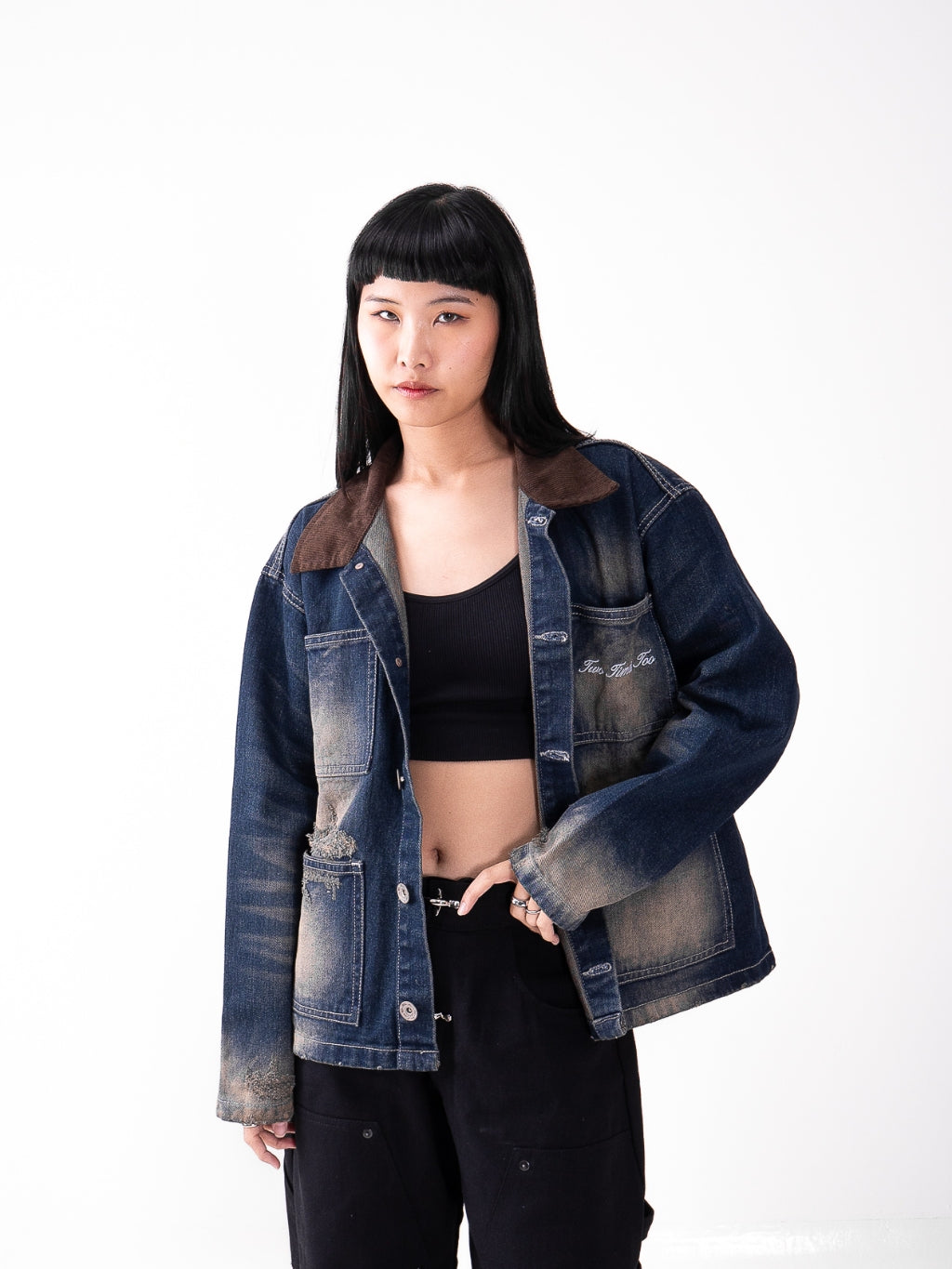 Four Pockets Denim Jacket - Vintage Blue