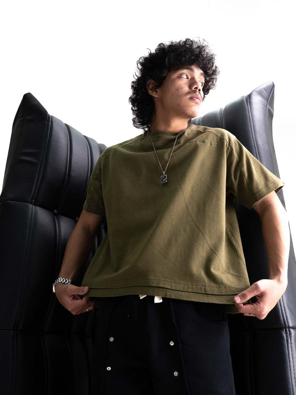 Boxy Daily Tee - Army Green