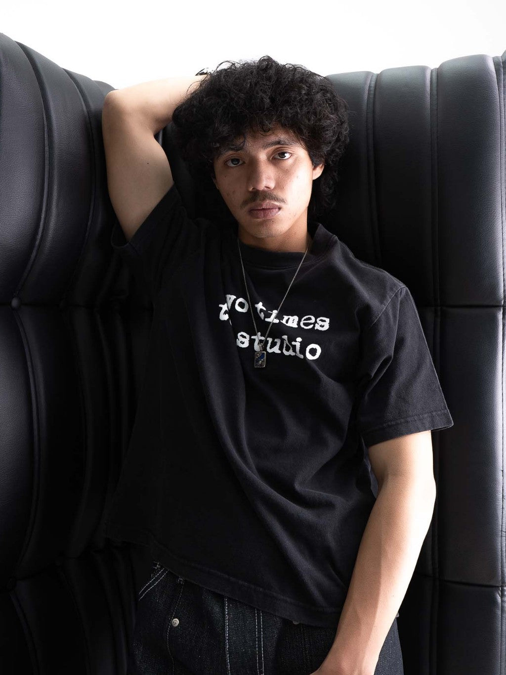 Logo Tee - Washed Black/White