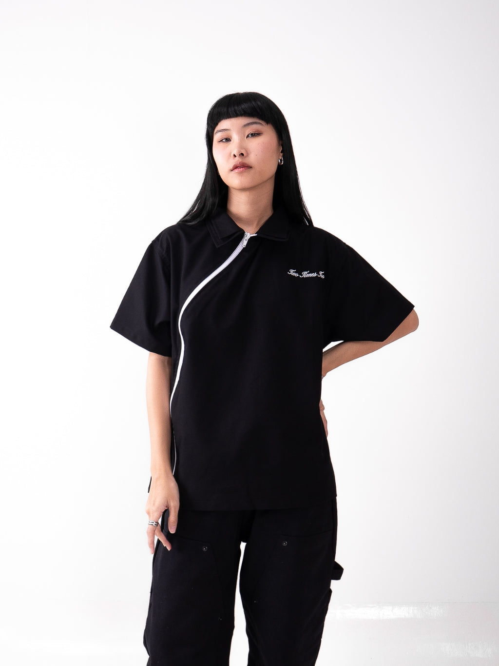 Asymmetrical Workshirt - Jet Black