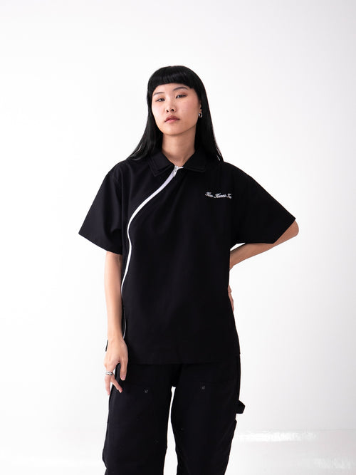 Asymmetrical Workshirt - Jet Black