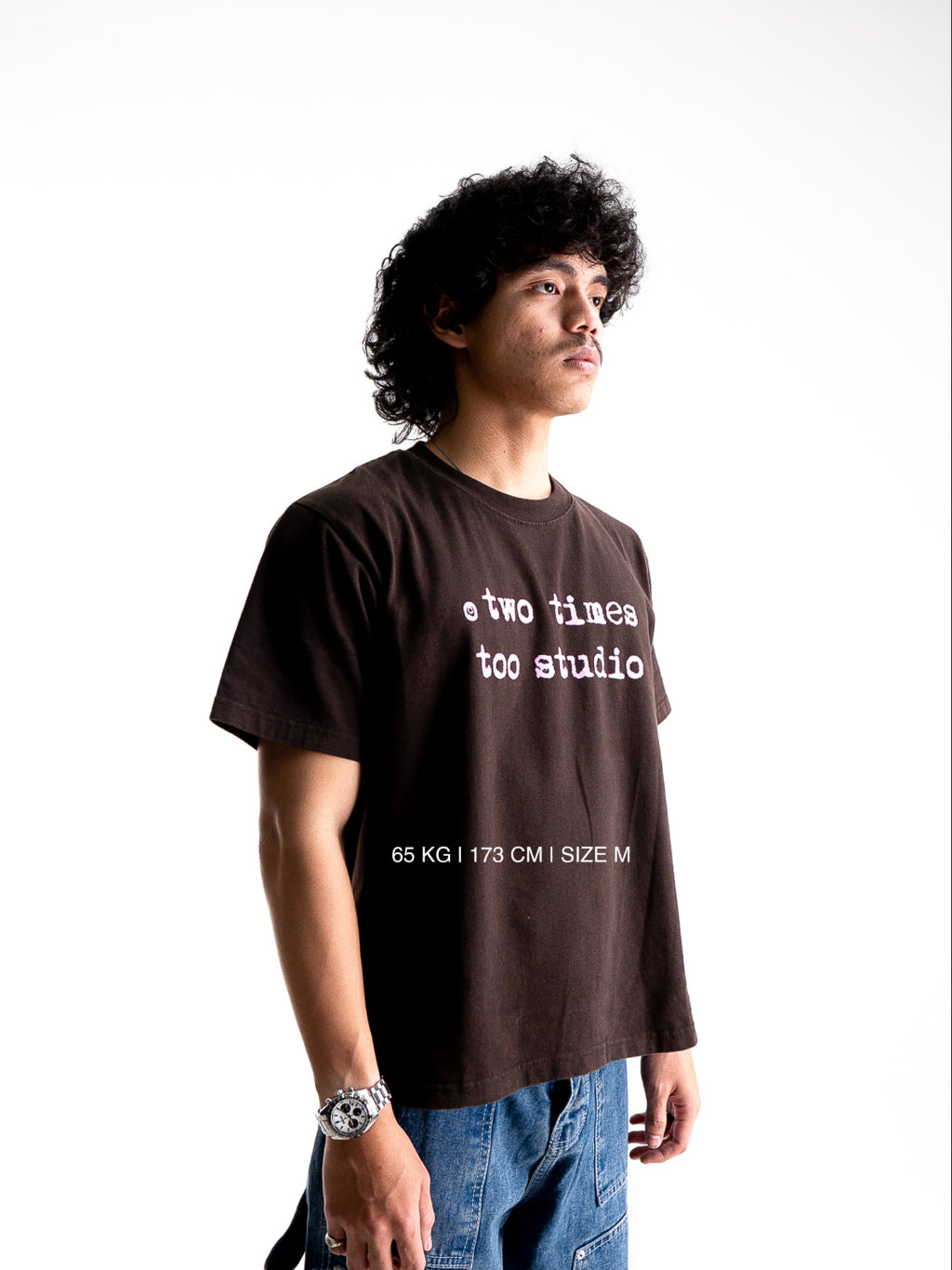 Logo Tee - Chocolate/Pink