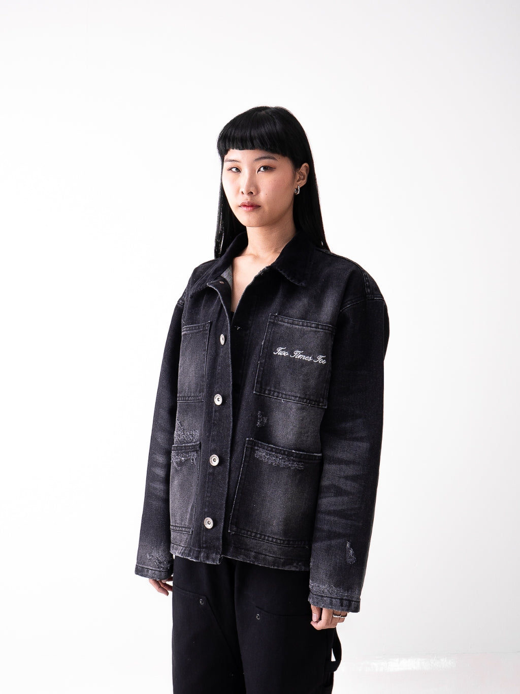 Four Pockets Denim Jacket - Vintage Black