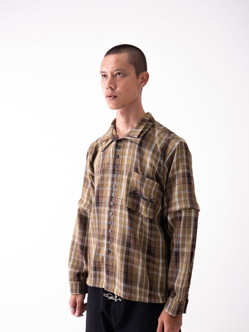 Detachable Multi Button Flannel - Moss