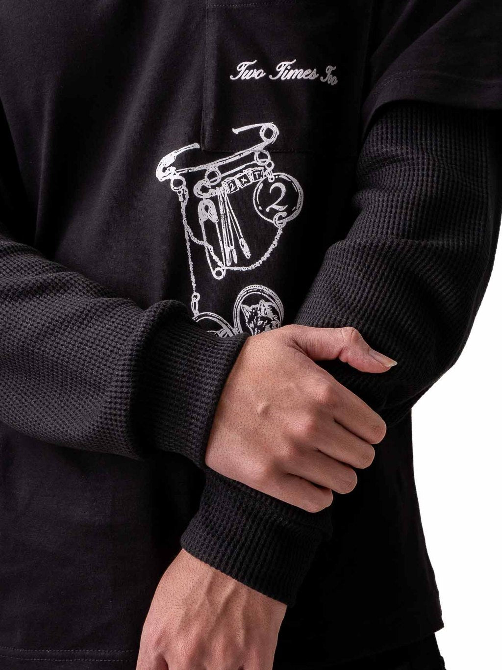 Double Layered Waffle Longsleeve - Pin