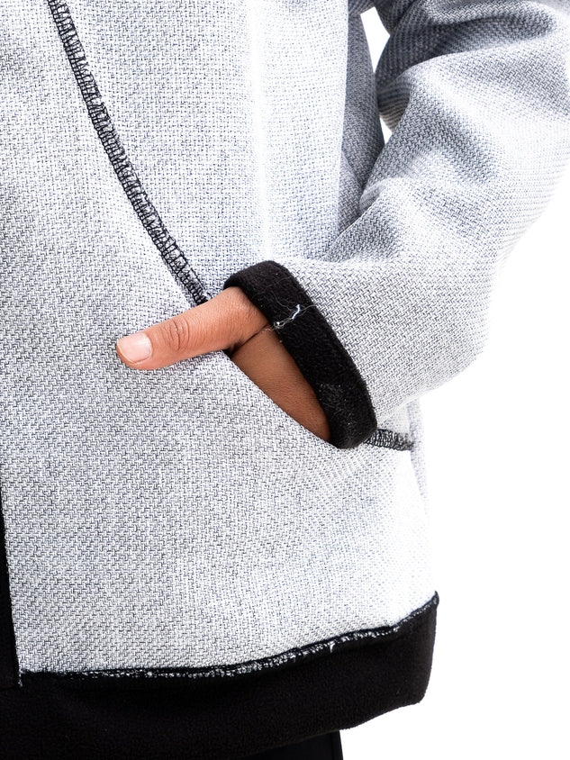 Contrast Stitched Knit Workjacket