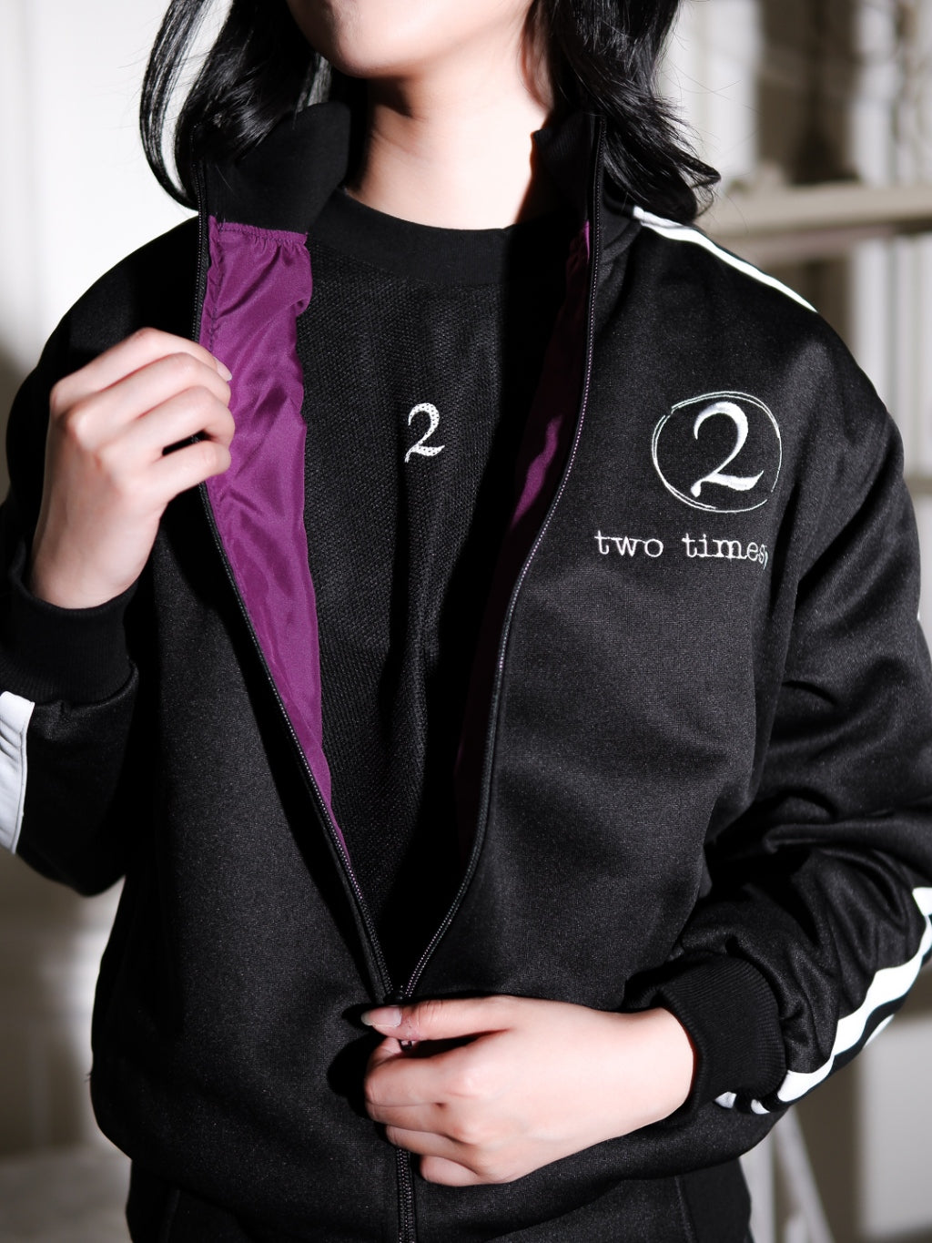 Track Jacket - Black and White