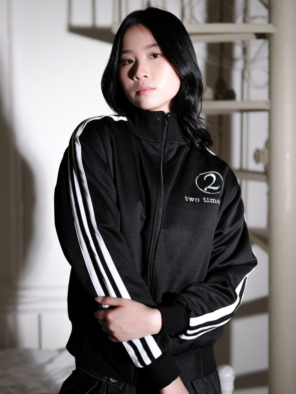 Track Jacket - Black and White