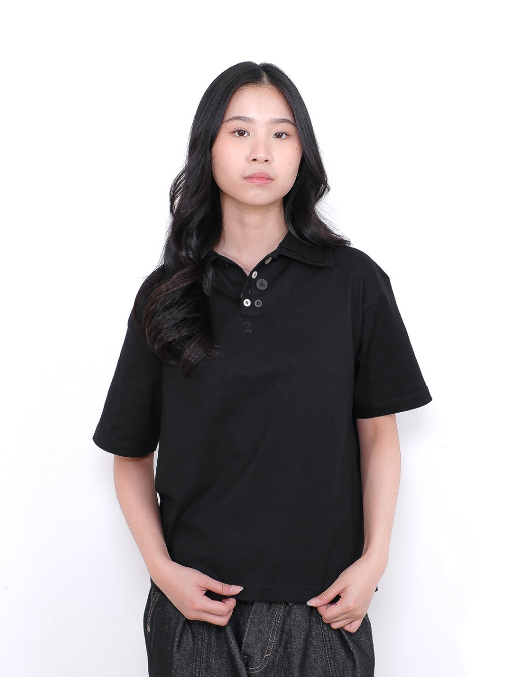 Multi Button Polo Tee