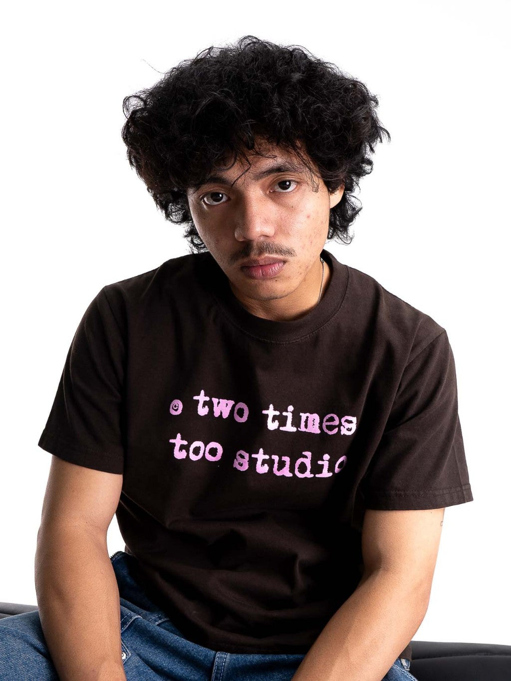 Logo Tee - Chocolate/Pink