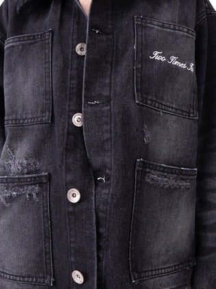 Four Pockets Denim Jacket - Vintage Black
