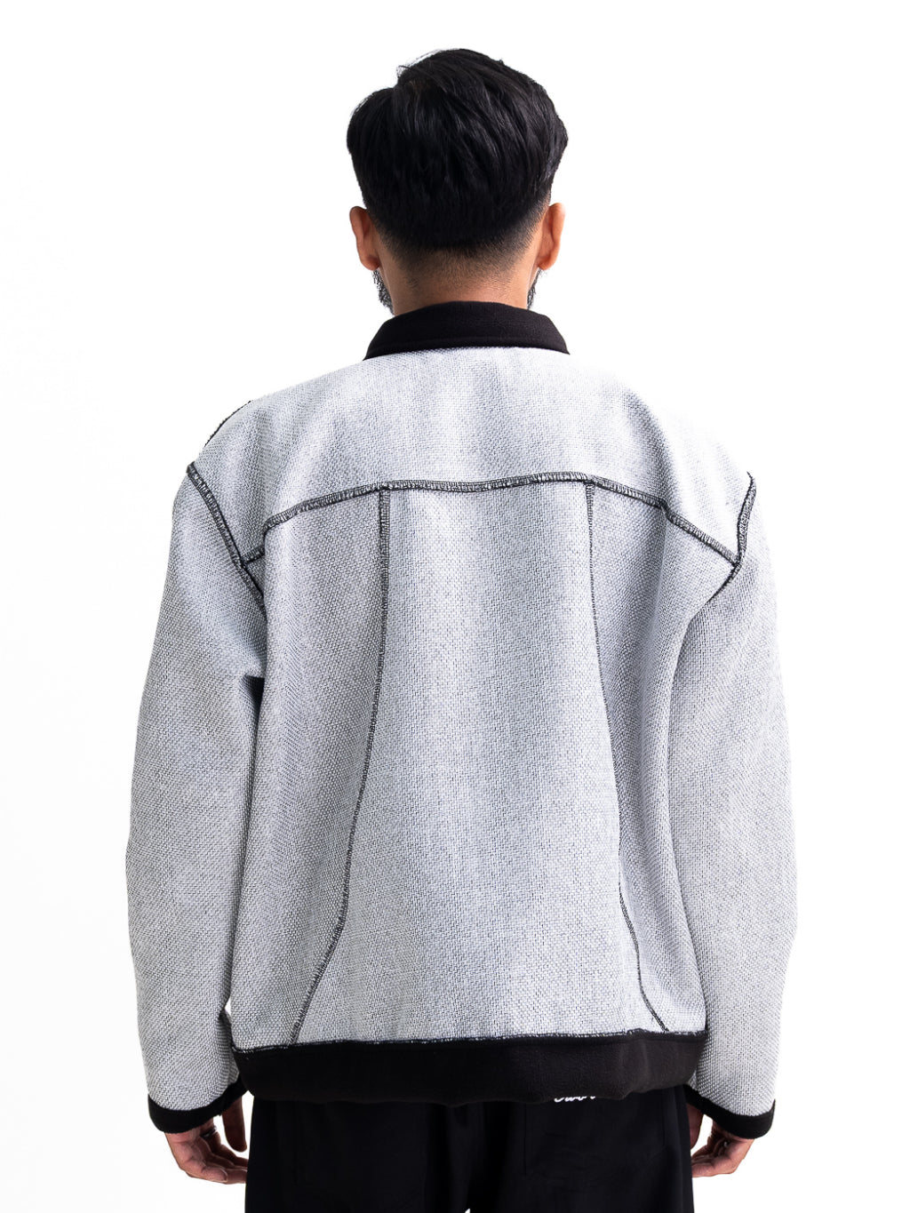 Contrast Stitched Knit Workjacket