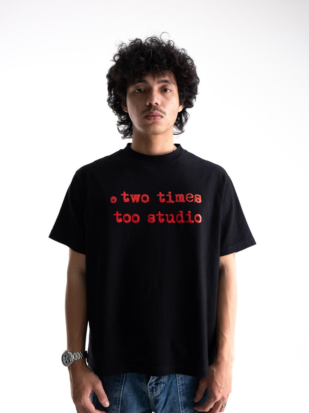 Logo Tee - Jet Black/Red