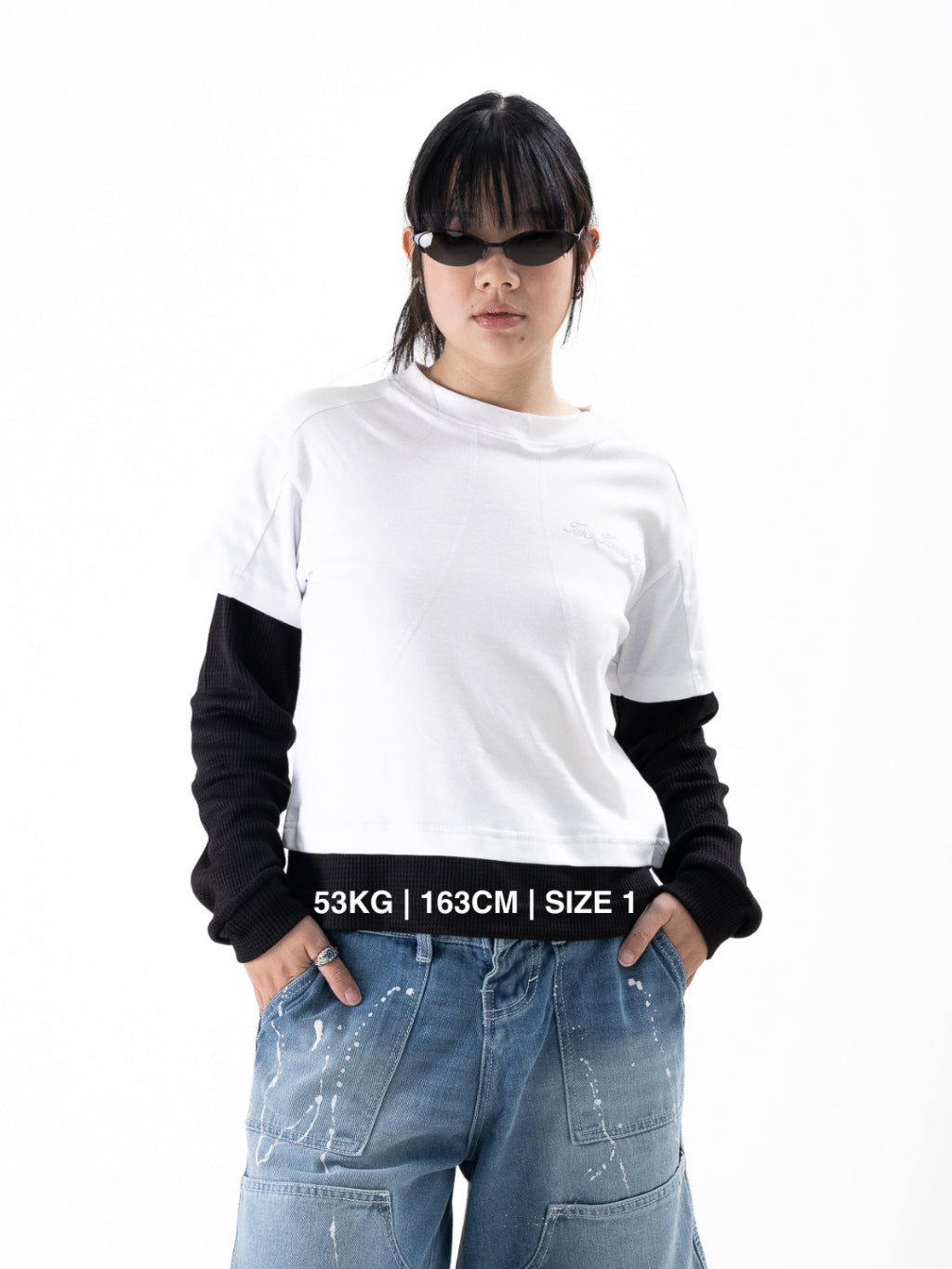 Double Layered Waffle White/Black