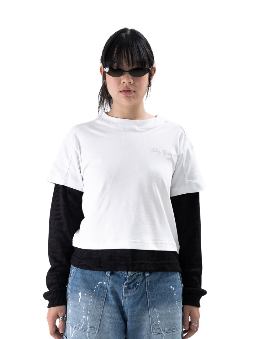 Double Layered Waffle White/Black