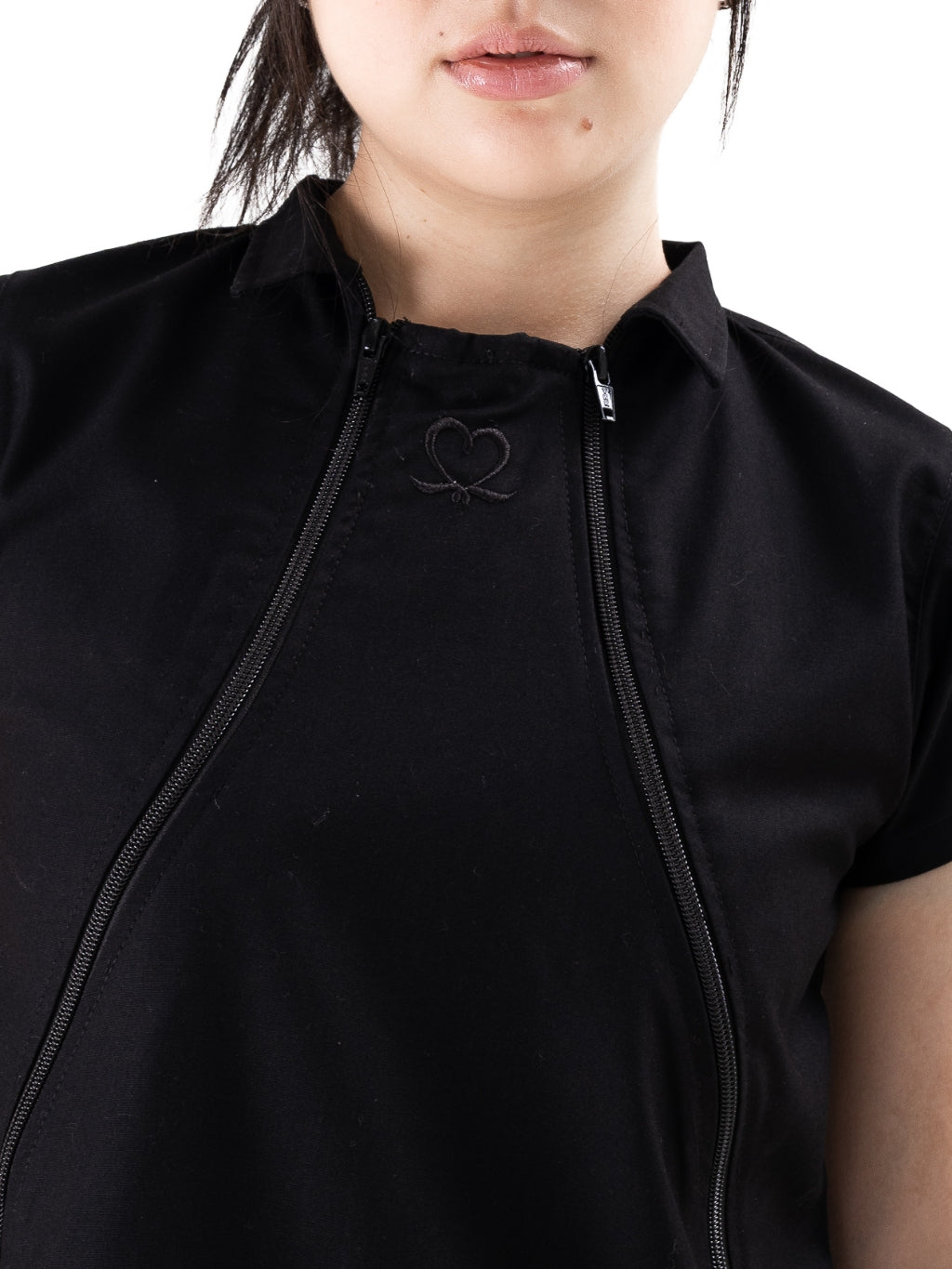 Multi Zip Top - Jet Black