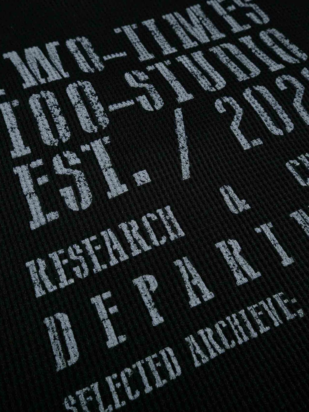 Waffle Longsleeve - Jet Black