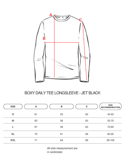 Boxy Daily Tee Jet Black
