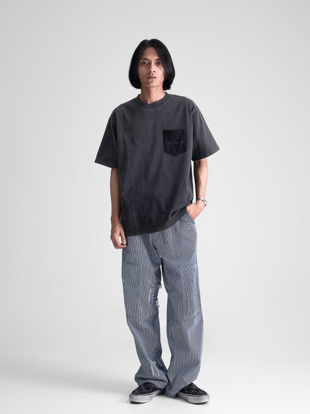 Washed Pocket Tee - Black