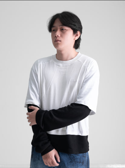 Double Layered Waffle White/Black (Men)
