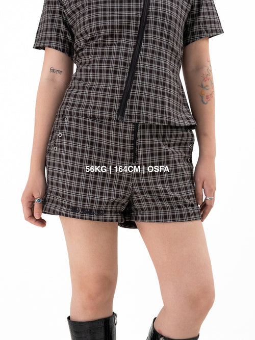 2TIMESTOO Detachable Flannel Shorts