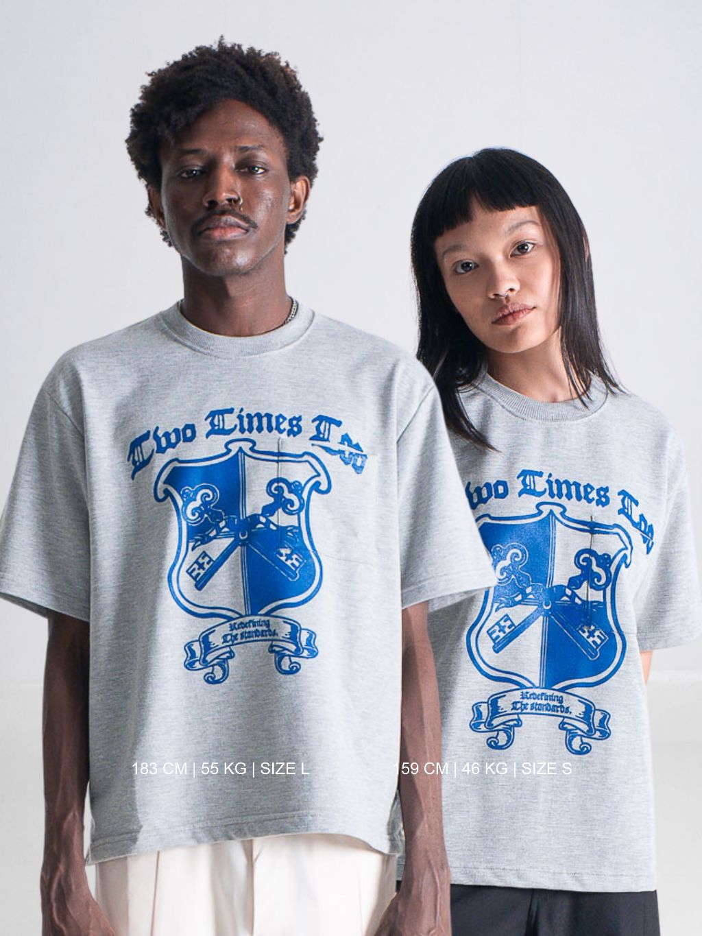 Crest Tee – Misty Grey